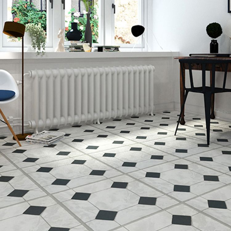 Sikunuo | Smooth PVC Floor Covering Peel and Stick Waterproof Square Vinyl Flooring