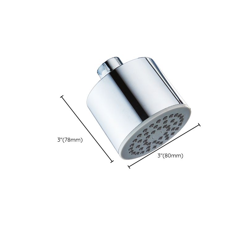 Sikunuo | Round shower head made of stainless steel in silver wall-mounted shower head