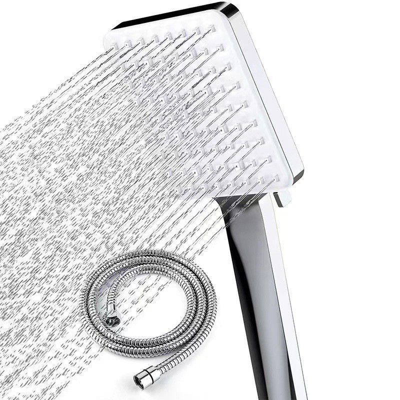 Sikunuo | Contemporary Showerhead Square Handheld Showerhead in Silver