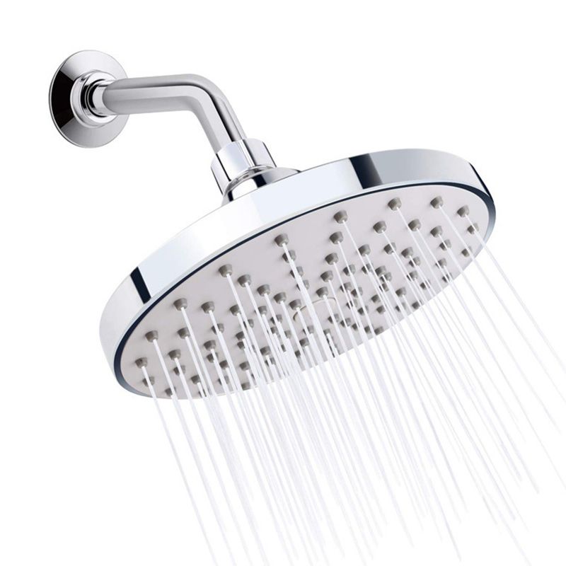 Sikunuo | Round Fest Shower Head Silver Single Jet Wall Mounted Shower Head
