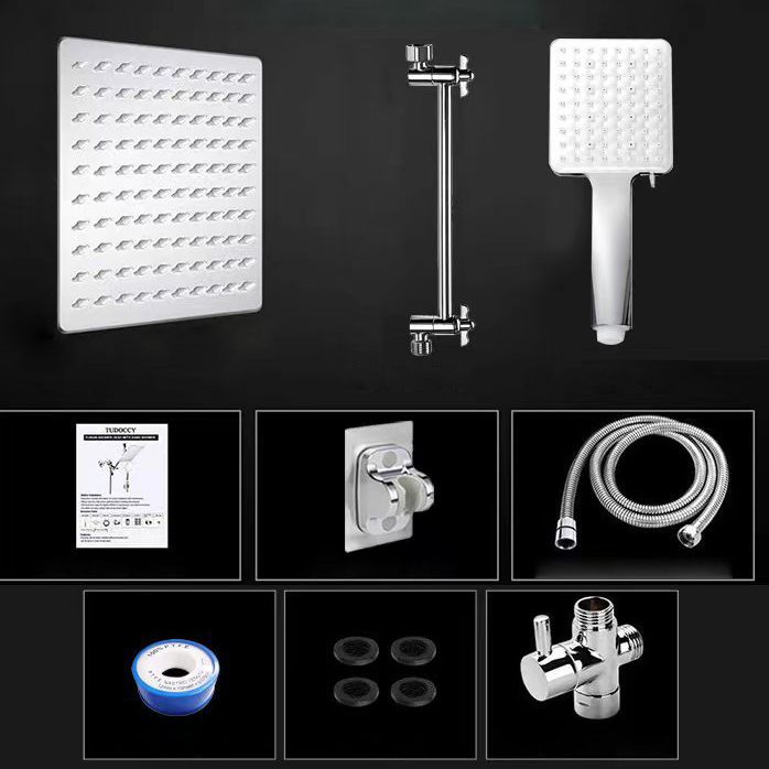 Sikunuo | Classic Dual Shower Head Water-efficient Square Metal Dual Shower Head