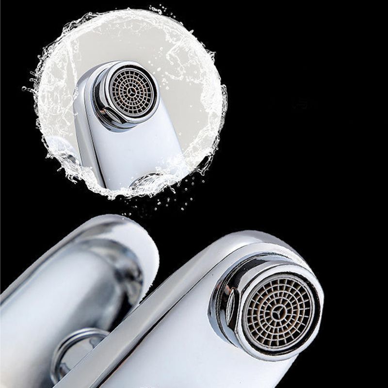 Sikunuo | Modern Silver Bathtub Spout Single-Hole and Two-Hole Installation Faucet