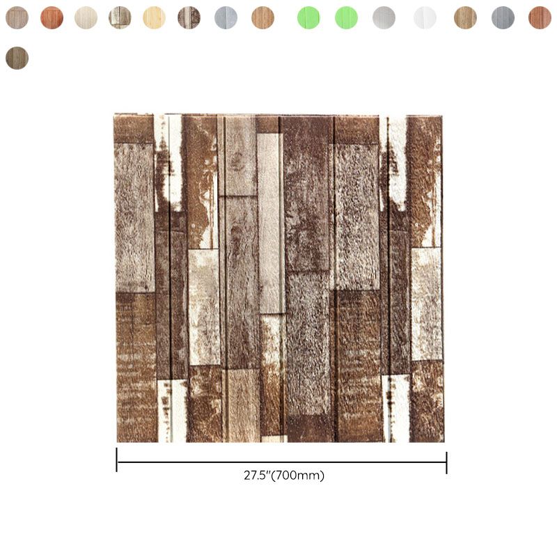 Sikunuo | Modern Wall Paneling Peel and Stick Wood Look Design Rectangular Wall Paneling