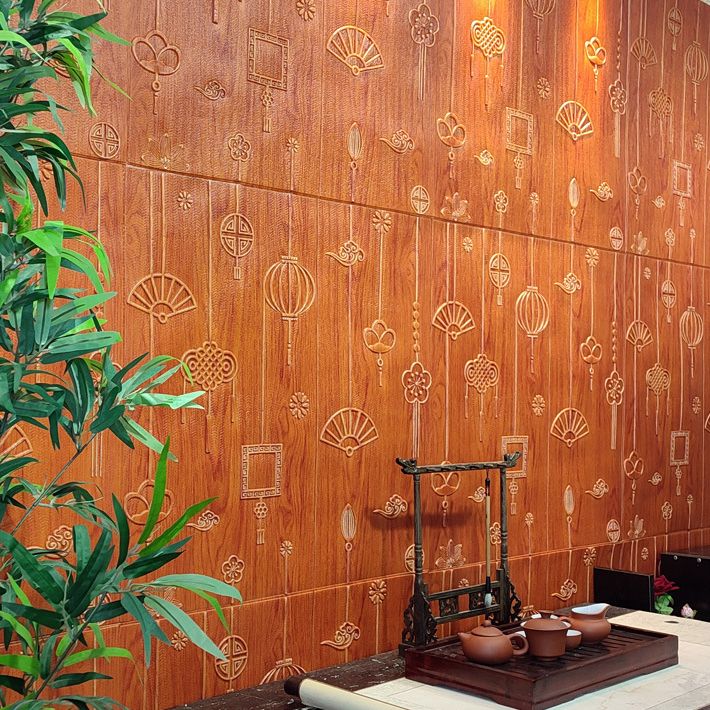 Sikunuo | Contemporary Wall Panels Self-Adhesive Waterproof Cartoon 3D Print Wall Covering