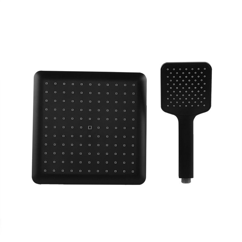 Sikunuo | Modern square matte black shower head rainfall shower head combo