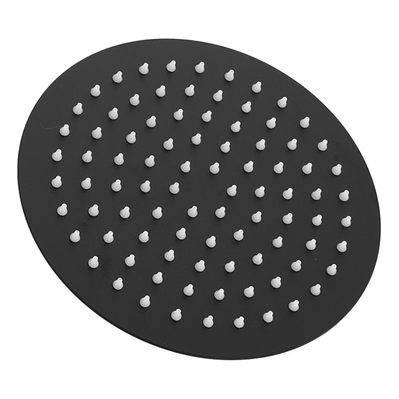 Sikunuo | Square and Round Shower Head made of Stainless Steel, Fixed Mounted Ceiling Shower Head in Black