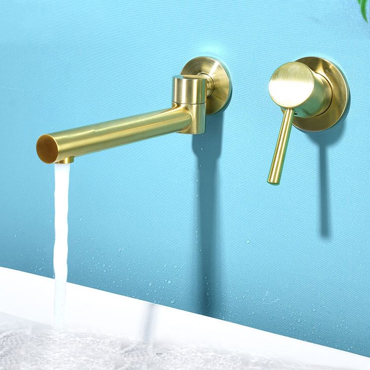 Sikunuo | Contemporary Wall-Mounted Single-Hand Kitchen Faucet Low Arc Water Filler