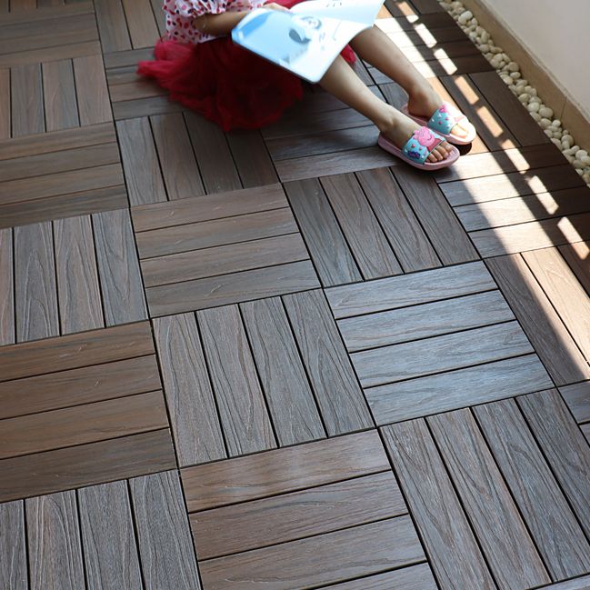 Sikunuo | Square Click Parquet Tiles Composite Tiles Striped Pattern Tile Set