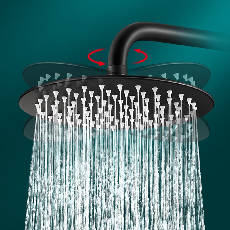 Sikunuo | Black round fixed shower head Modern design wall-mounted shower head