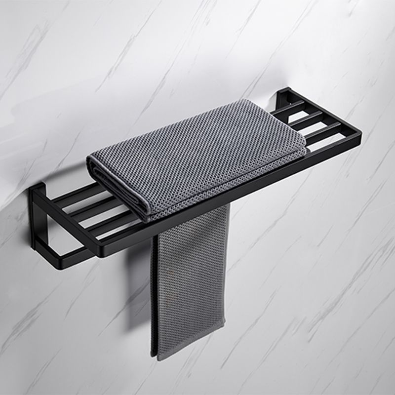 Sikunuo | Matt Black 5-piece modern bathroom accessory as a single item or as a set with towel bar