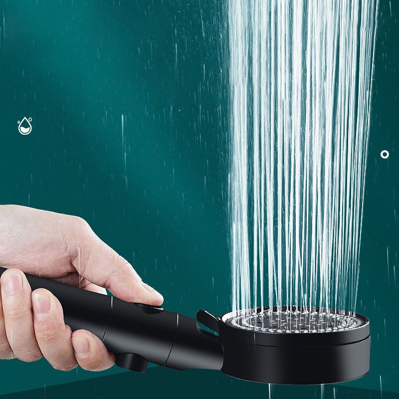 Sikunuo | Metal Black Shower Head Self-Cleaning Standard Round Hand Shower