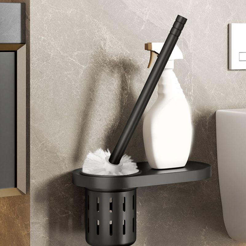 Sikunuo | Modern Bathroom Set Matte Black Bathroom Shelf Towel Holder Bathroom Accessories Set