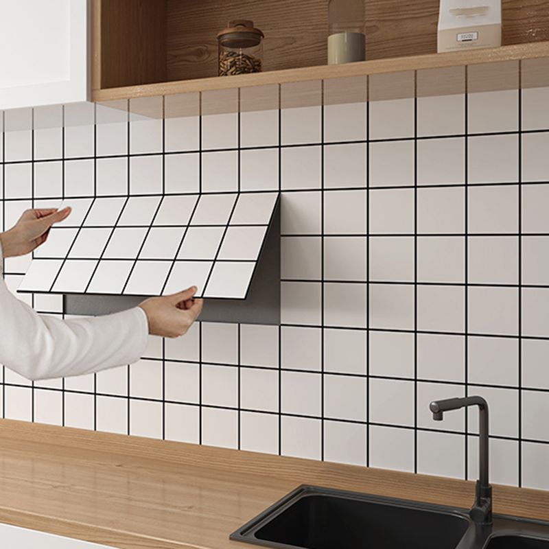 Sikunuo | Modern Peel and Stick Tile PVC Rectangular 10 Pack Peel & Stick Field Tile for the Kitchen
