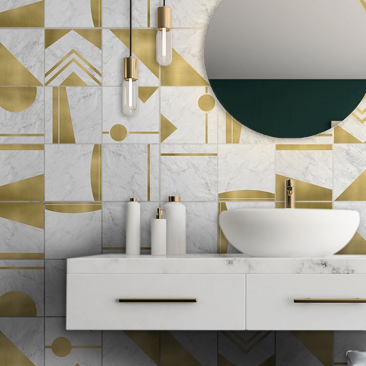 Sikunuo | Contemporary Mosaic Tile Peel and Stick Tile Kitchen Backsplash Peel and Stick Wall Tile