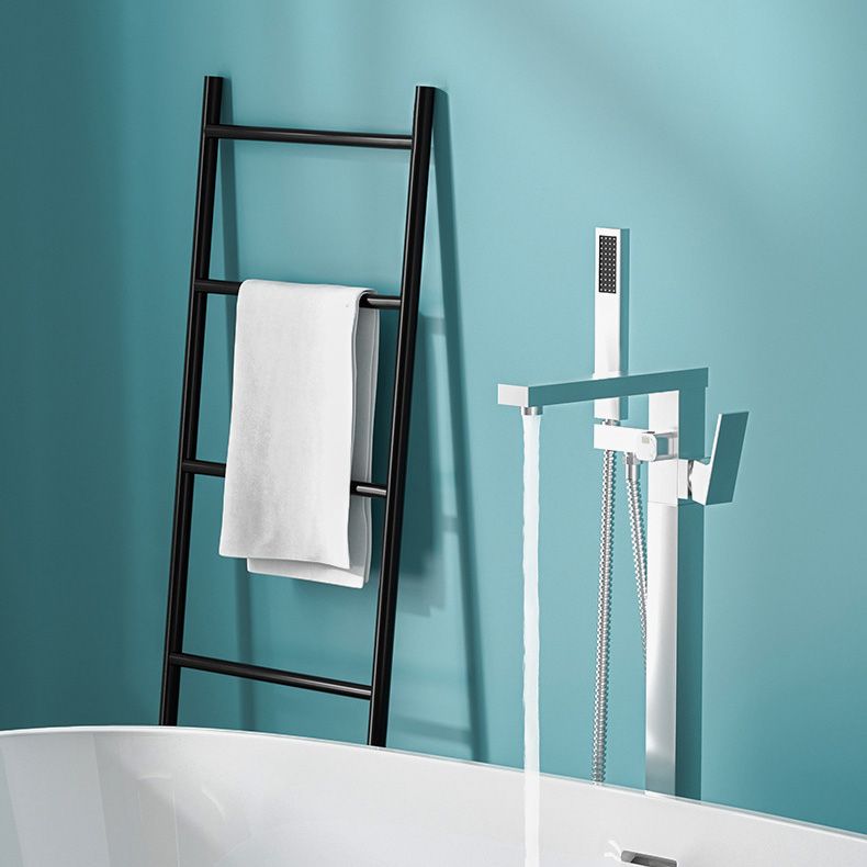Sikunuo | Modern Freestanding Bathtub Faucet Copper Floor Mounted Freestanding Bathtub Faucet