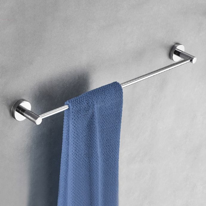 Sikunuo | Polished Chrome Modern Bathroom Accessories Set with Towel Bar/Paper Holder