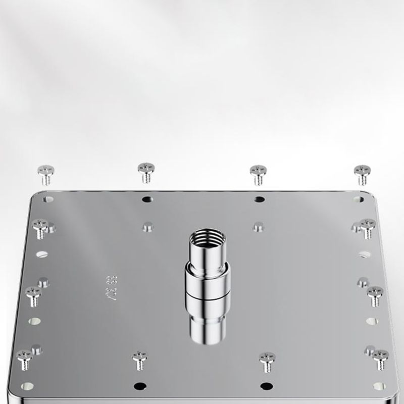 Sikunuo | Modern Showerhead Combination Double Showerhead Polished Stainless Steel Wall Mounted Showerhead
