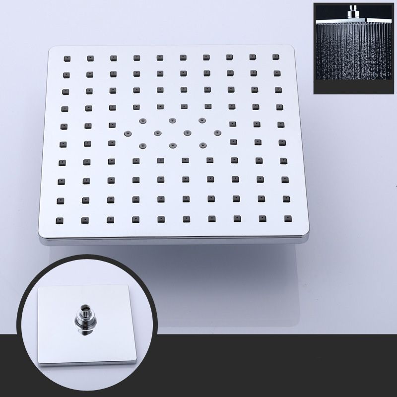 Sikunuo | Contemporary Style Shower Head Plastic Fixed Shower Head in Round and Square Shape