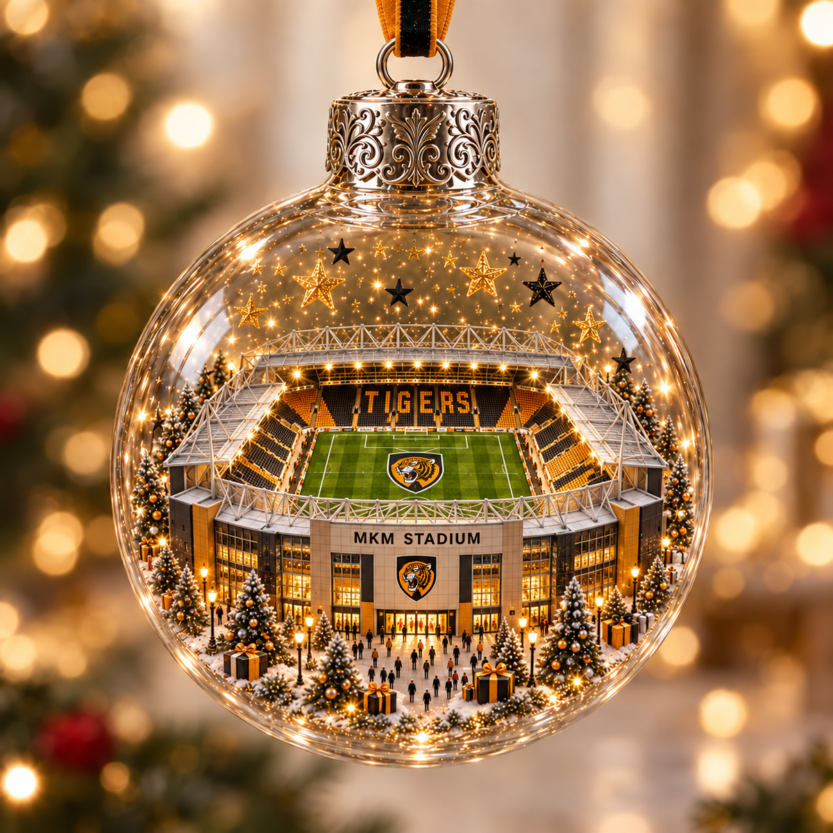 Bring the Stadium Home — Light-Up Football Stadium Christmas Ornament
