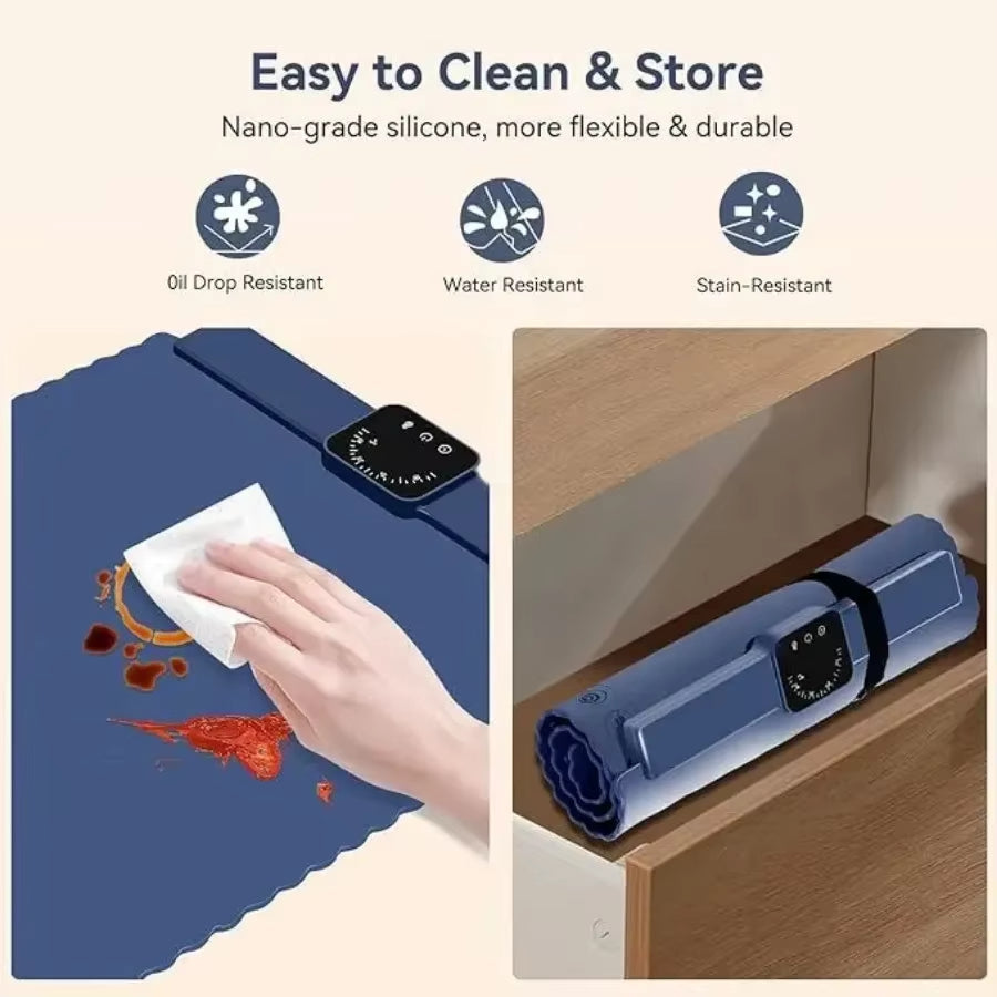 Sikunuo | Safe Heat Roll-Up Electric Food Warmer Mat