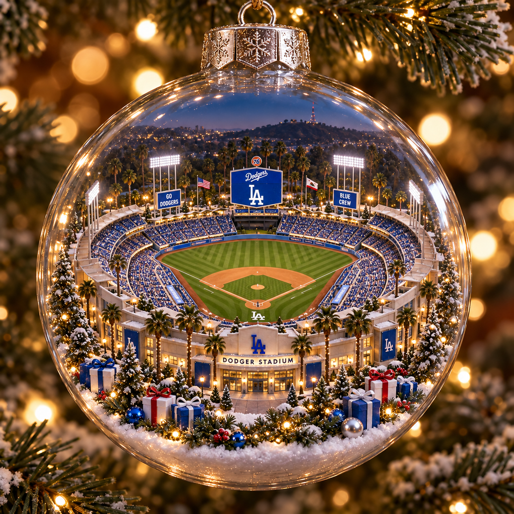 Think Blue — Light-Up Baseball Ornament