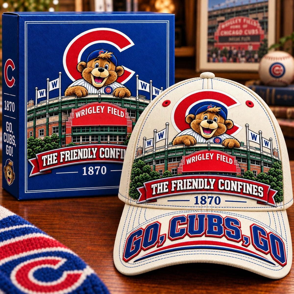 “GO, CUBS, GO” 1870 Heritage Commemorative Cap