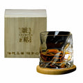 Whiskey glass in Edo Kiriko style – Handcut with unique crumple design | Sikunuo