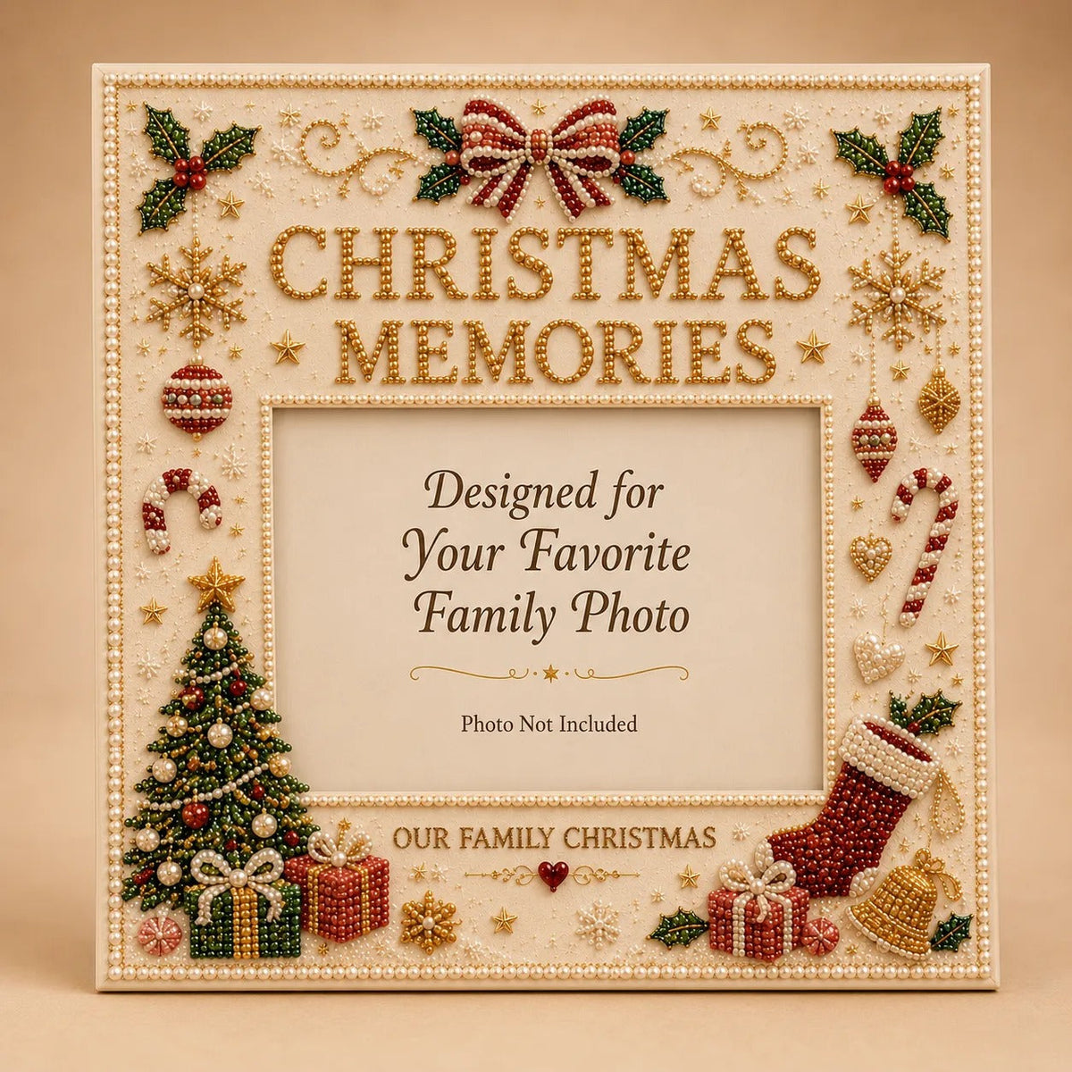 Christmas Memories DIY Photo Frame Bead Art Kit