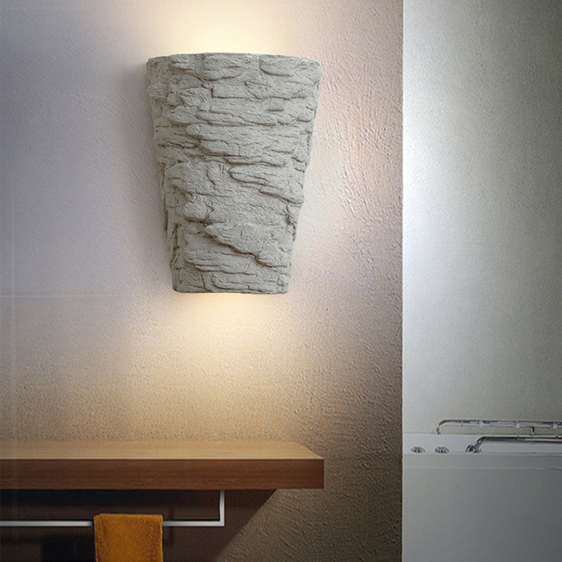 Sikunuo | Cement Bowl/Cylinder Shade Wall Lighting Modern Style 1 Light Bathroom Wall Light Fixture in Gray