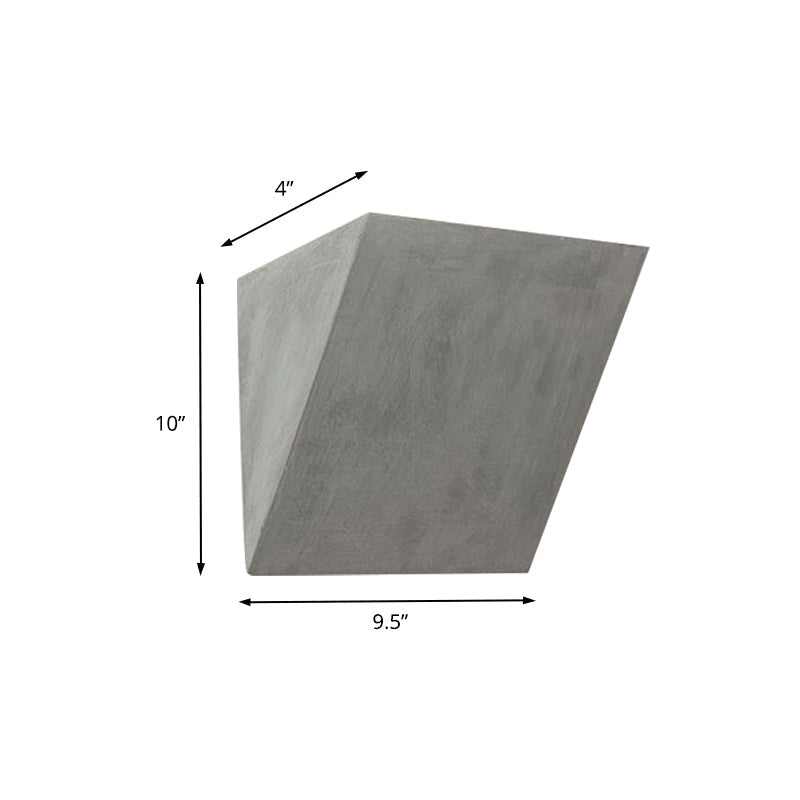 Sikunuo | Cement Bowl/Cylinder Shade Wall Lighting Modern Style 1 Light Bathroom Wall Light Fixture in Gray