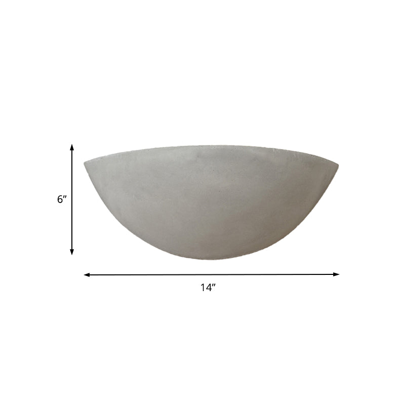 Sikunuo | Cement Bowl/Cylinder Shade Wall Lighting Modern Style 1 Light Bathroom Wall Light Fixture in Gray
