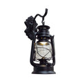 Sikunuo | Clear Glass Black/Antique Brass Wall Lamp Lantern 1-Light Coastal Light for Veranda