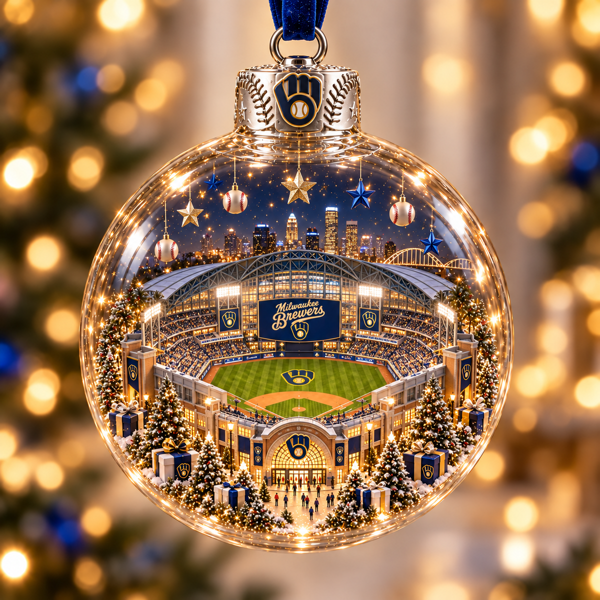 Light-Up Baseball Stadium Christmas Ornament – Holiday Keepsake