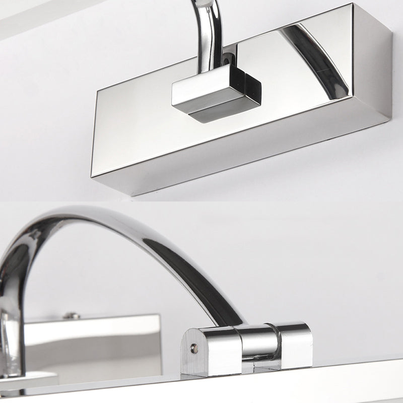 Sikunuo | Acrylic Slim Vanity Light Contemporary Style LED Chrome Finish Wall Lamp for Bathroom, 16"/19.5" Diameter