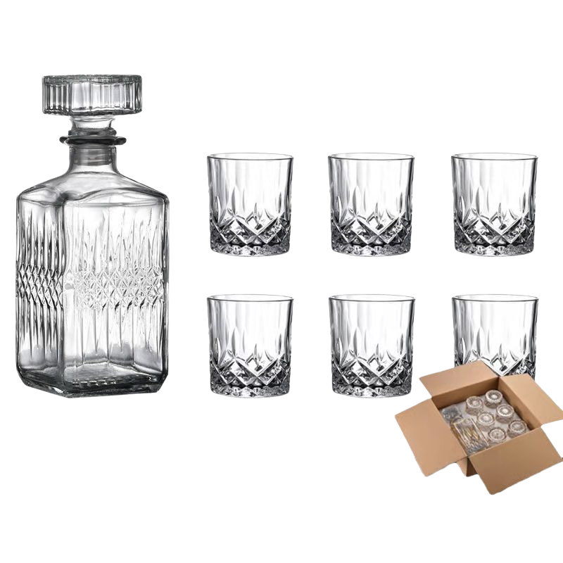 Sikunuo | RoyalPour - 7-Piece Whiskey Decanter Gift Set