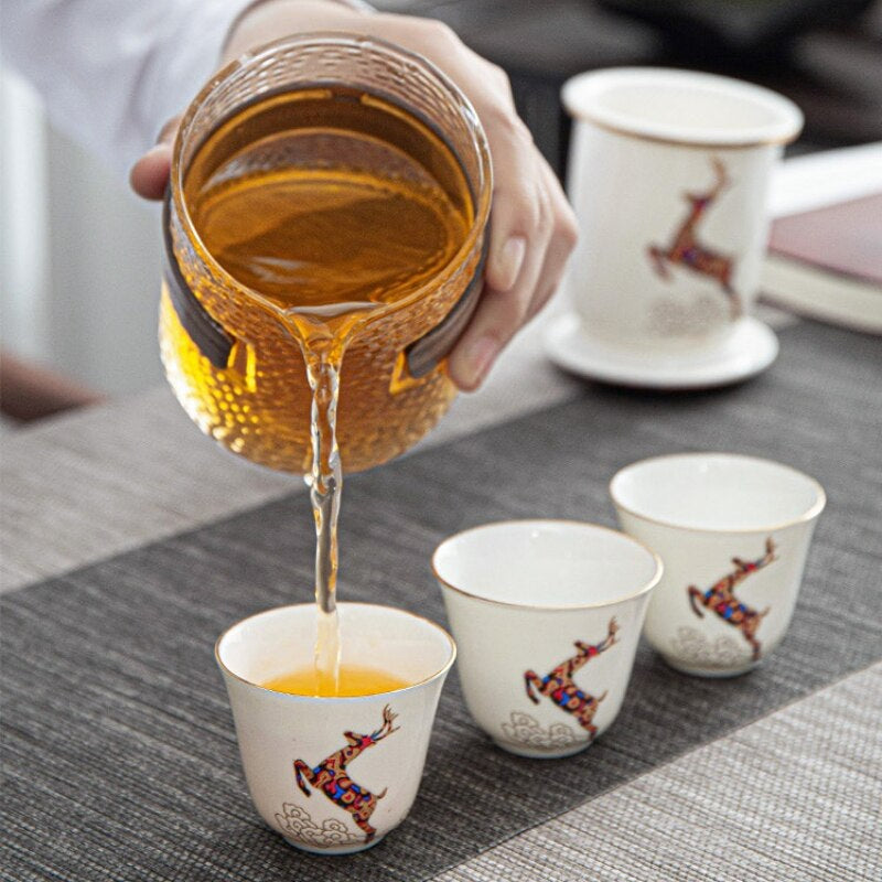 Sikunuo | Forest Deer Ceramic Tea Set