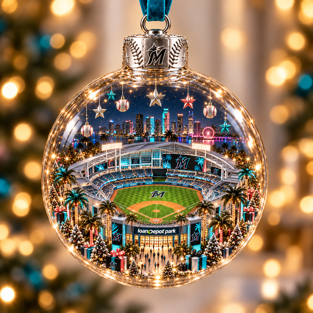Light-Up Baseball Stadium Christmas Ornament – Holiday Keepsake