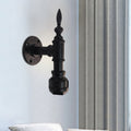 Sikunuo | Metallic Matte Black Wall Lighting Pipe Design 1 Light Vintage Style Wall Lamp for Bedroom