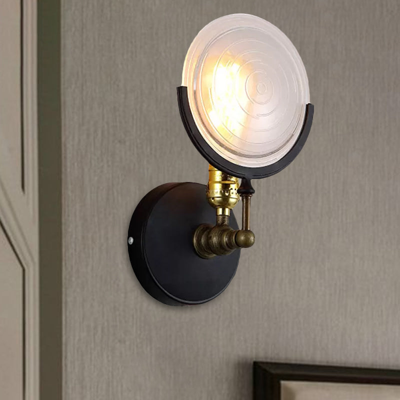 Sikunuo | 1 Light Wall Mounted Light with Clear Glass Plate Postmodern Wall Lighting for the Kitchen