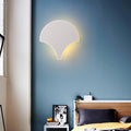 Sikunuo | Modern Antique Fan-Shaped Wall Lamp Metal Gray LED Wall Light for Bedroom Bathroom