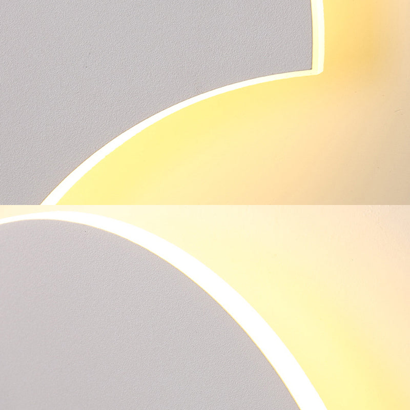 Sikunuo | Modern Antique Fan-Shaped Wall Lamp Metal Gray LED Wall Light for Bedroom Bathroom