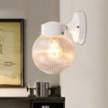 Sikunuo | Prismatic Glass Global Wall Light Modern 1 Light Black/White Wall Mounted Lighting Fixture for Hall