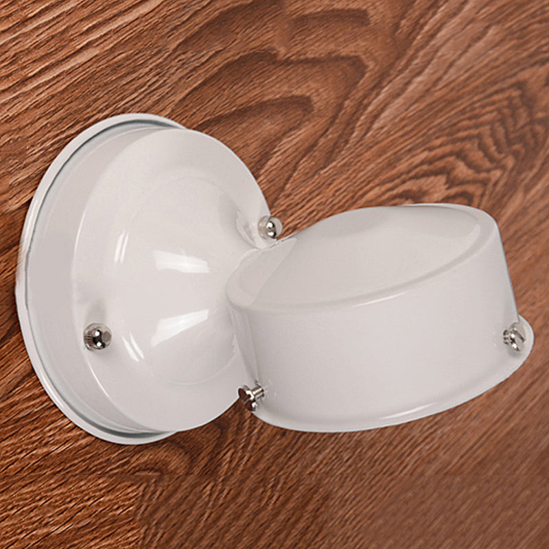 Sikunuo | Prismatic Glass Global Wall Light Modern 1 Light Black/White Wall Mounted Lighting Fixture for Hall