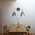 Sikunuo | Polished Chrome Conic Wall Mount Fixture Retro Style Iron 2 Lights Dining Room Wall Mount Light