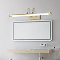 Sikunuo | Tube Designer Lighting Modern Metal 16.5"/20.5" W LED Gold Finish Adjustable Wall Lamp with Curved Arm, Warm/White Light