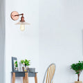 Sikunuo | 1 Light Wavy Wall Lamp Fixture Rustic Style Copper Ribbed Glass Wall Light for Dining Table