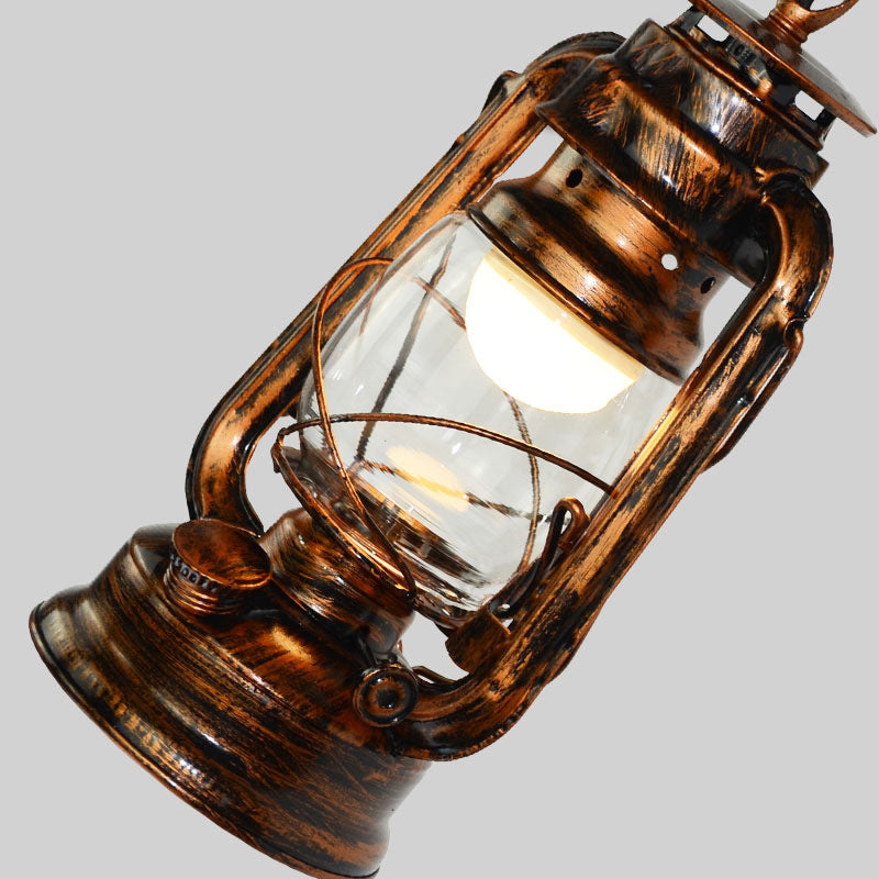 Sikunuo | 1 Light Bright Glass Wall Lamp Light Coastal Bronze Kerosene Living Room Lighting Fixture