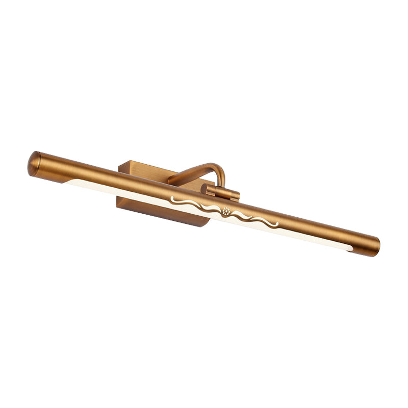 Sikunuo | Vintage Linear Wall-Mounted Lighting with Straight Arm Metal 18"/22.5" Wide LED Bedroom Vanity Lighting in Bronze