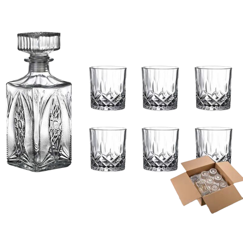 Sikunuo | RoyalPour - 7-Piece Whiskey Decanter Gift Set