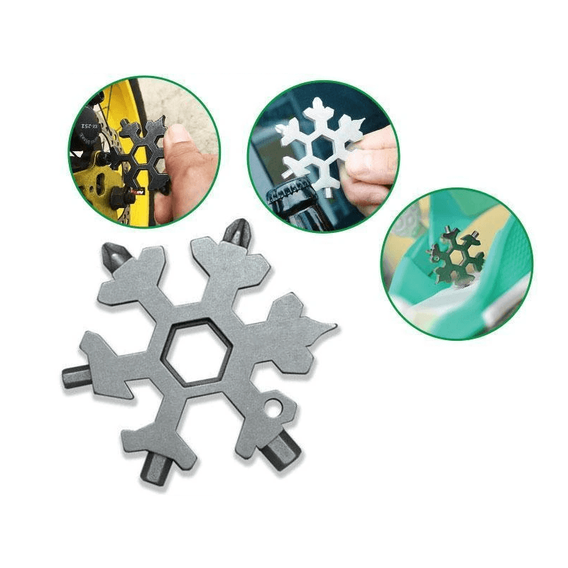 Sikunuo | Snowflake - MultiTool 18-in-1 Stainless Steel Portable for Outdoor Adventures